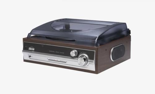 Vintage Platenspeler Radio Systeem - Houtlook