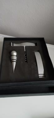 Wijn openerset zilverkleur Nieuw!!