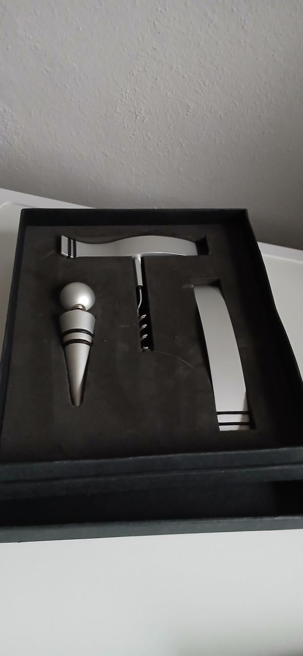 Wijn openerset zilverkleur Nieuw!!