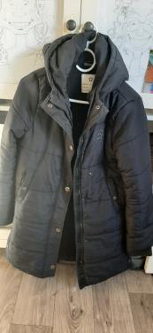 Zwarte meisjes jas maat 164