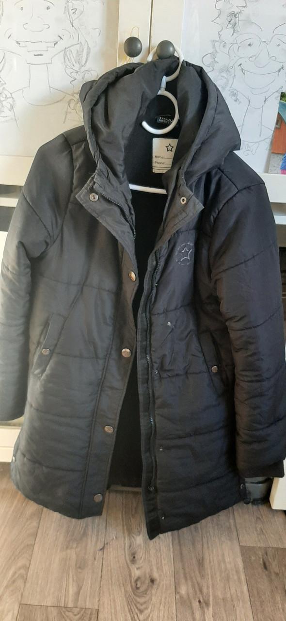 Zwarte meisjes jas maat 164