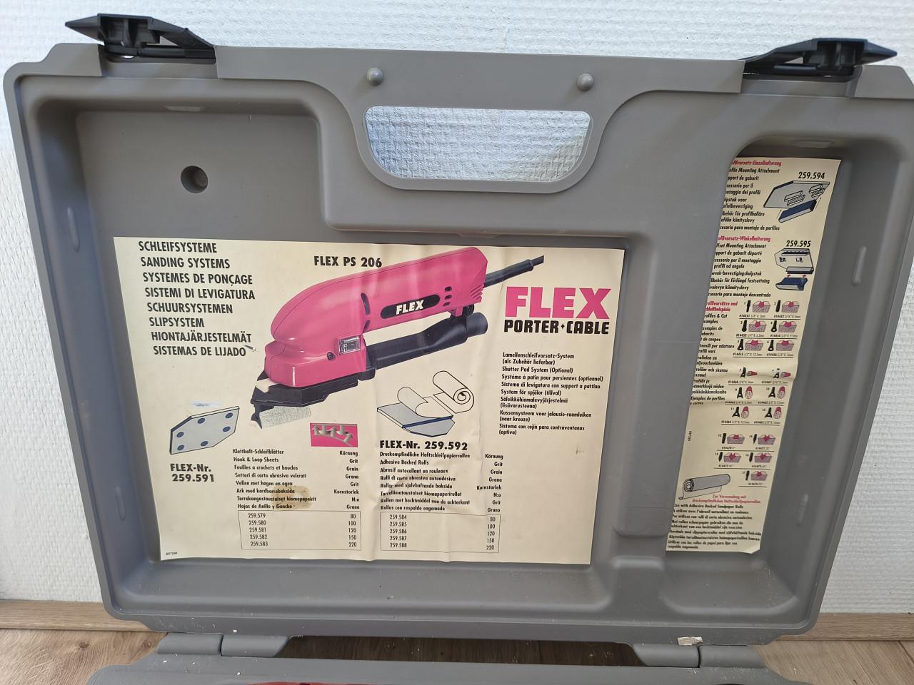 Nette Flex PS 206 profielschuurmachine met toebehoren.