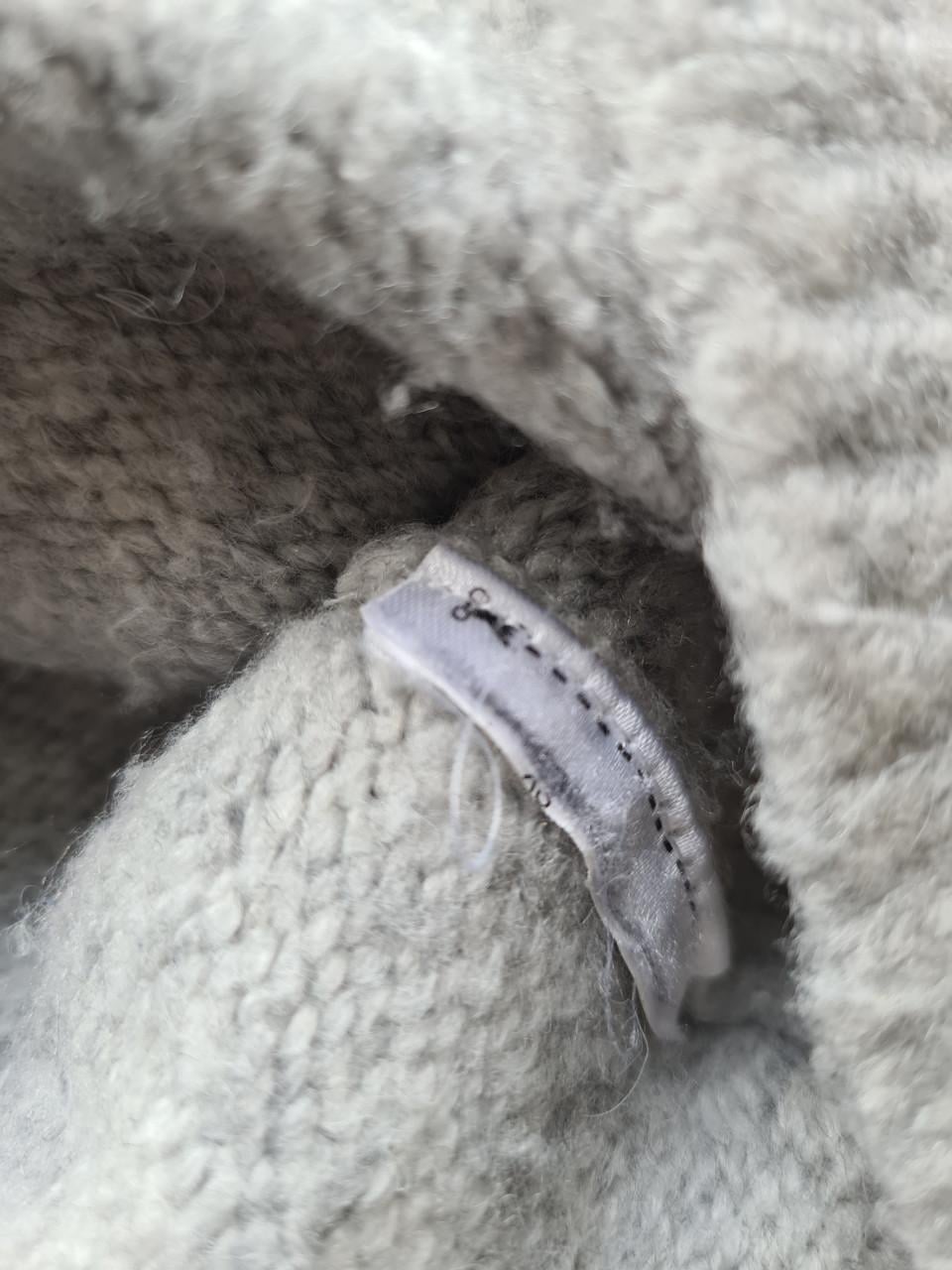 Licht grijze zachte V-hals trui van FB Sister Knitwear Mt S-L