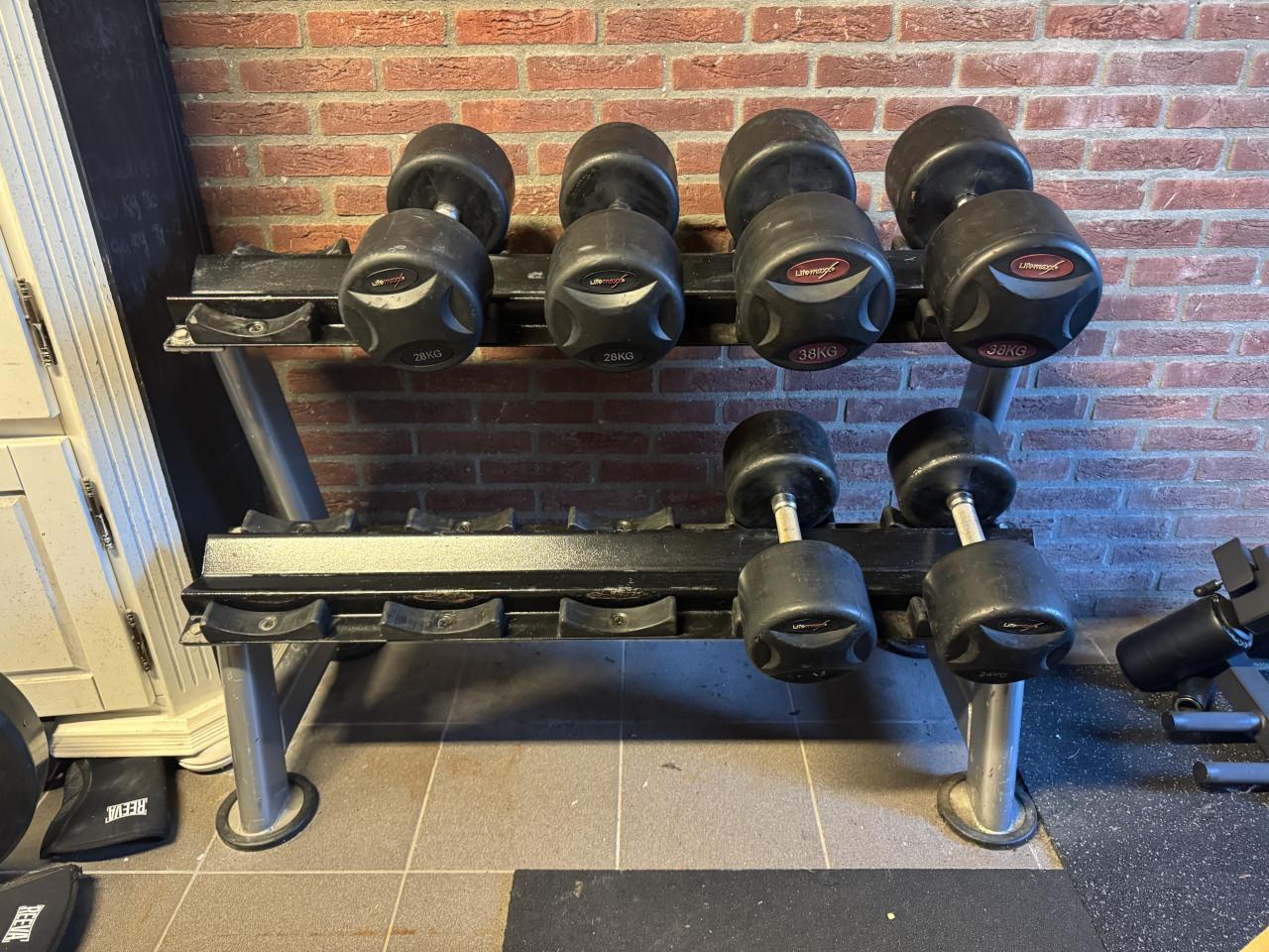 Dumbbellset met dumbbellrek van Lifemaxx