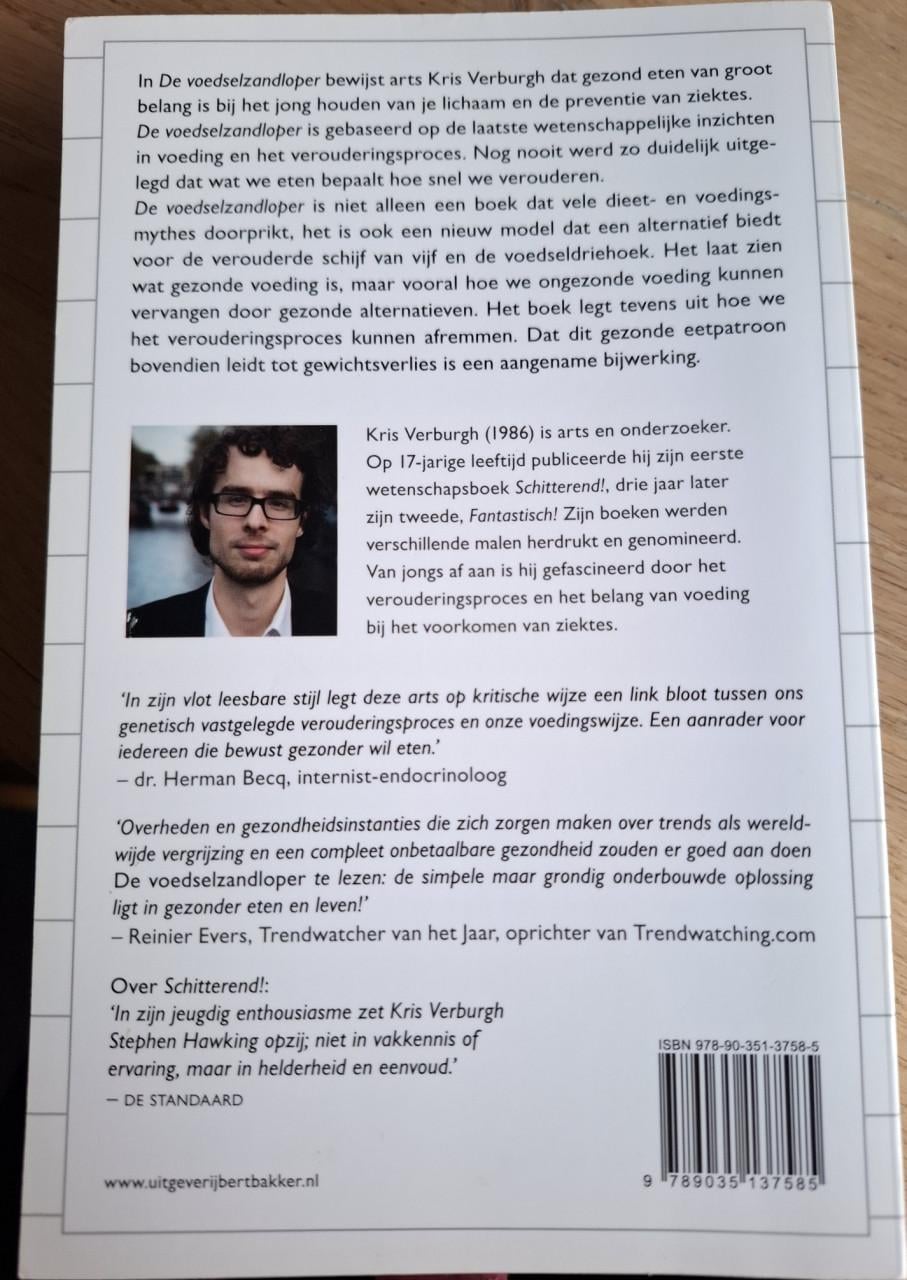 De voedselzandloper, over afvallen en langer jong blijven, Kris Verburgh