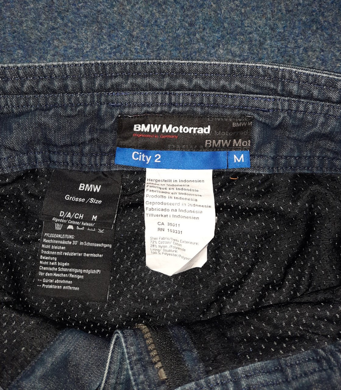 Te koop: BMW heren motor spijkerbroek.