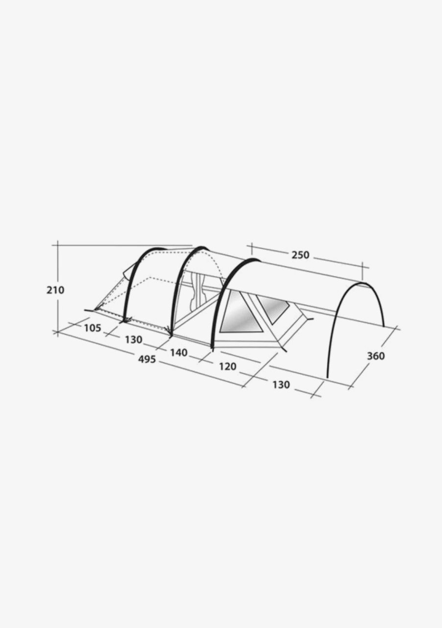 Roswell 5A tunneltent opblaasbaar