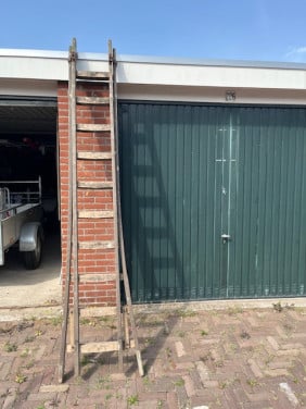 Houten ladder decoratie