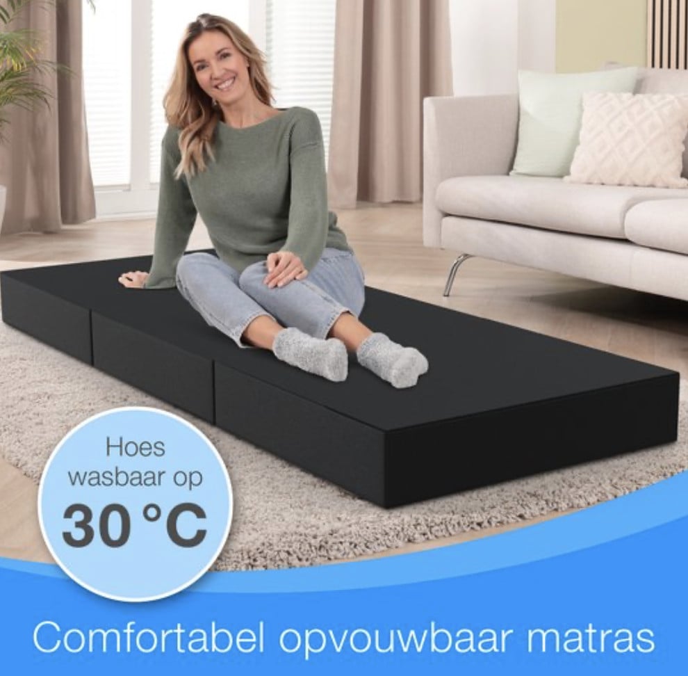Draagbaar/opvouwbaar Logeermatras, nog niet gebruikt.