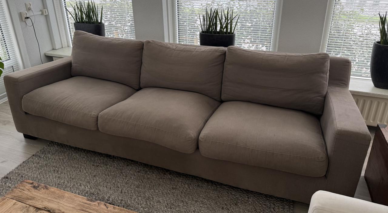 SOHO Company Stoffen Bank - Taupe/Bruin - 260cm