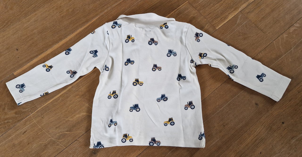 Jongens lange mouw polo maat 98