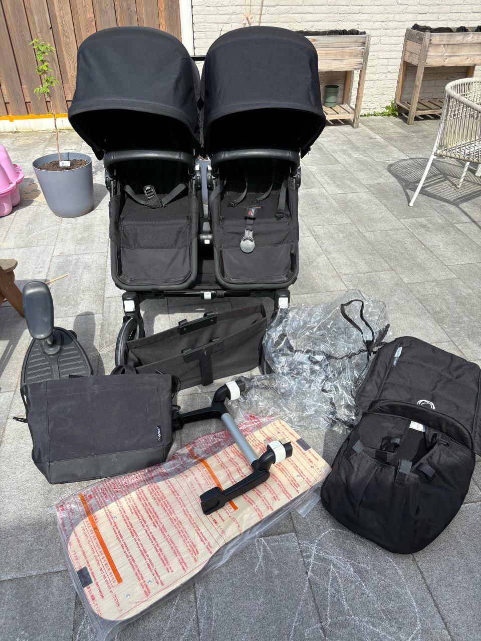 Bugaboo donkey 3 duowagen met complete set accessoires