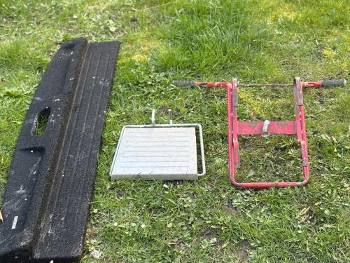 Laddermat, ladderafhouder en stasteun