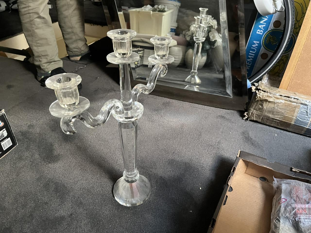 1 Kandelaar 1 Tak Glas