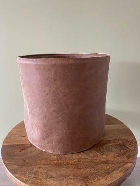 Bloempotten met lederlook