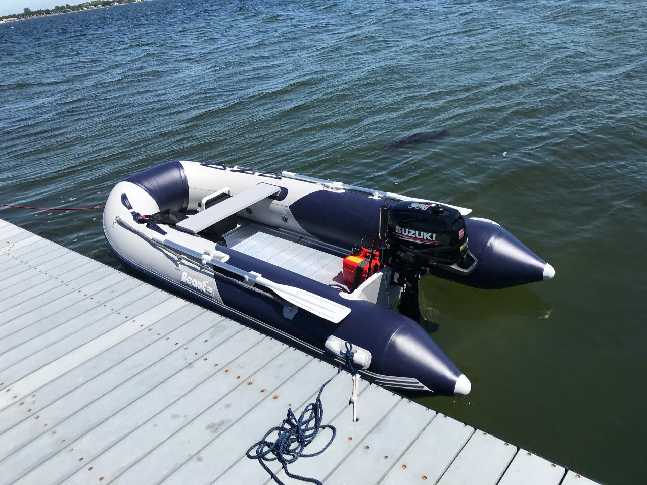Rubberboot met Suzuki (2020) buitenboordmotor 5 pk + accessoires