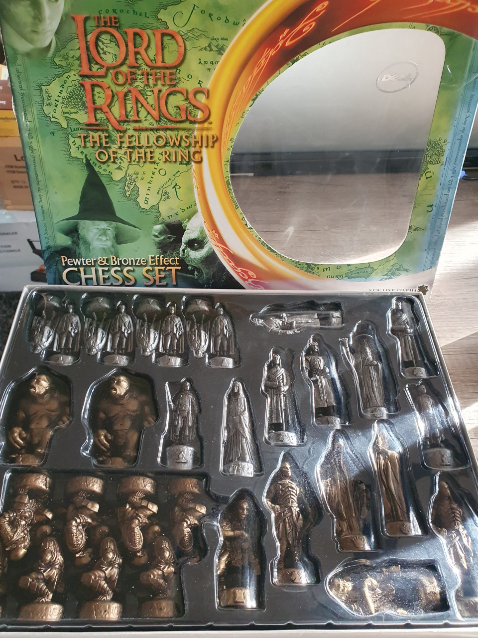 Prachtig compleet vintage Schaakspel LORD OF THE RINGS....