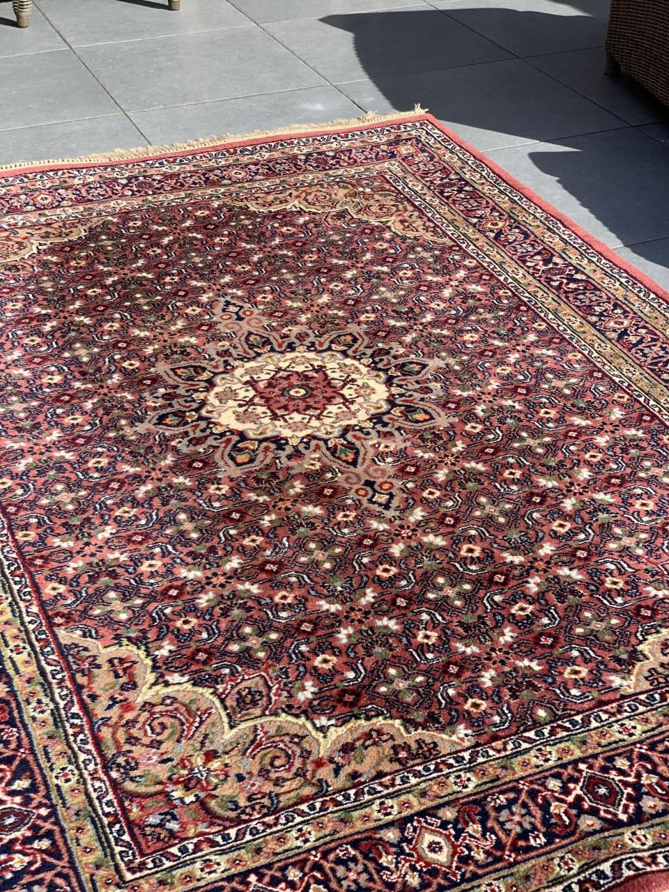 💖Waanzinnig Mooi Kleurrijk Handgeknoopt Vintage Vloerkleed uit India💖