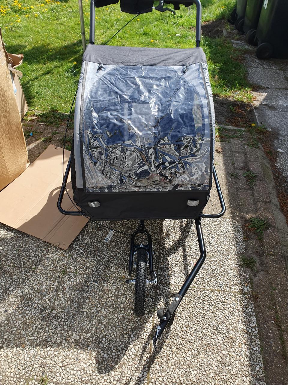 Outbee kinderfietskar 2in1 • fietskar + wandelwagen • buggy