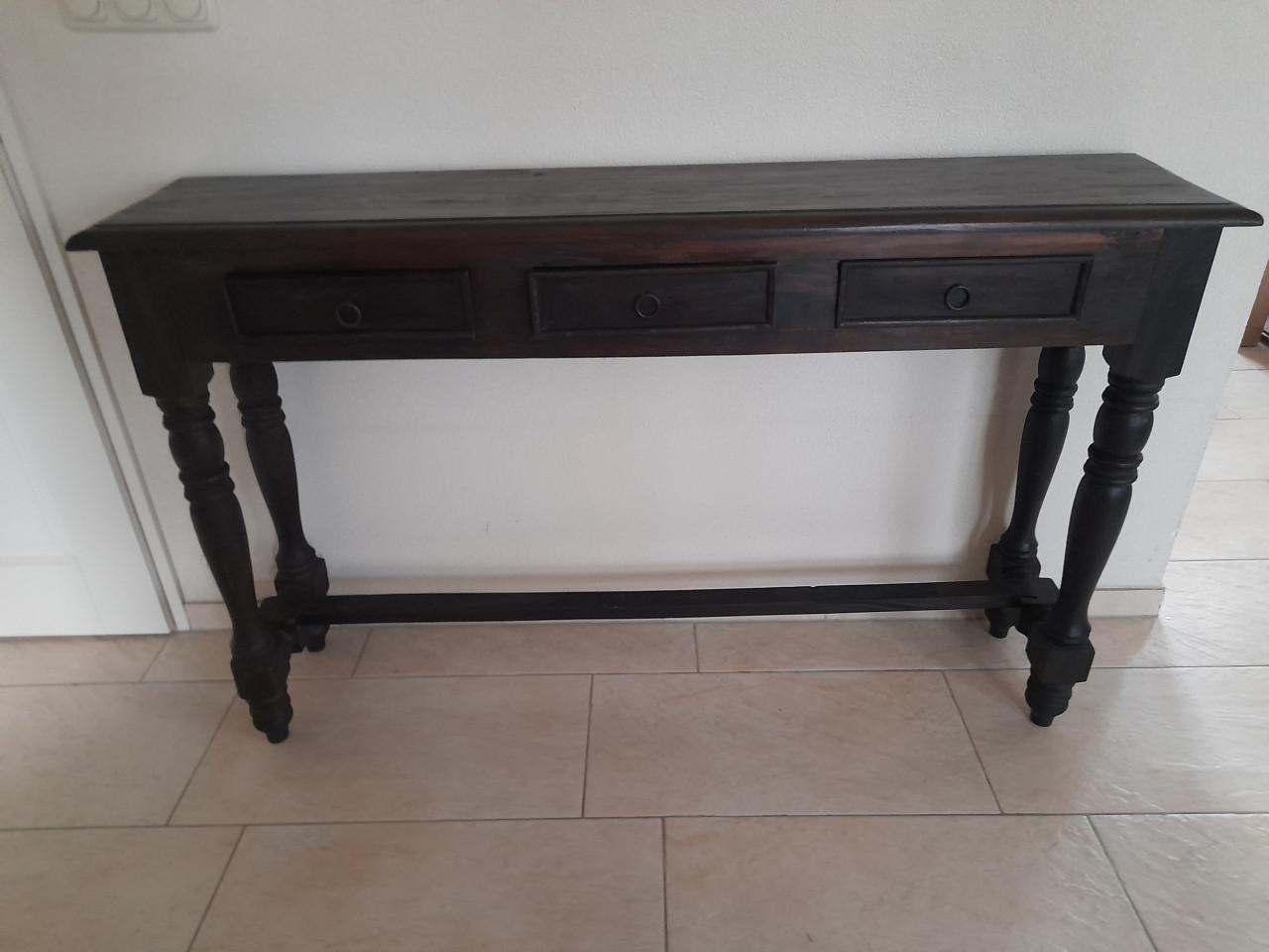 Massief houten Side table 149 x 34,5 x 92H (in goede staat )