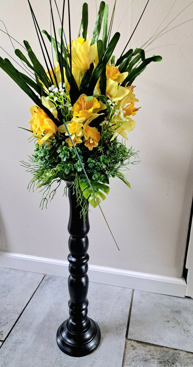 Narcissen kunstbloemstuk