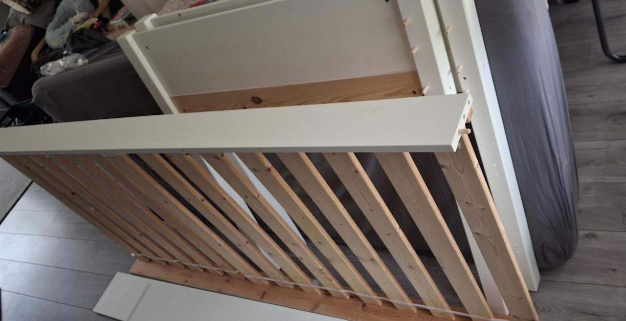 Halfhoogslaper bed wit 90x200