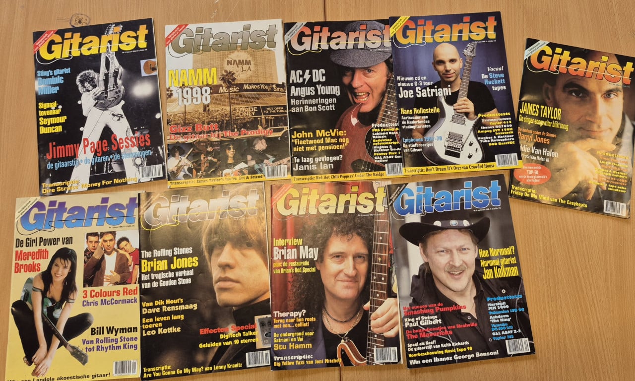 Enorme collectie gitaar magazines Gitarist