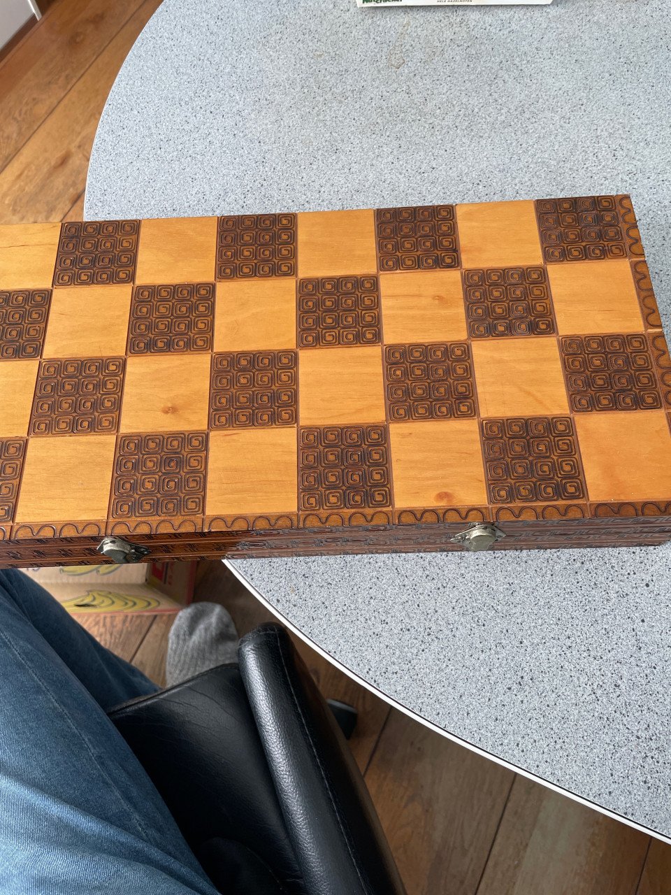 Houten schaakbord