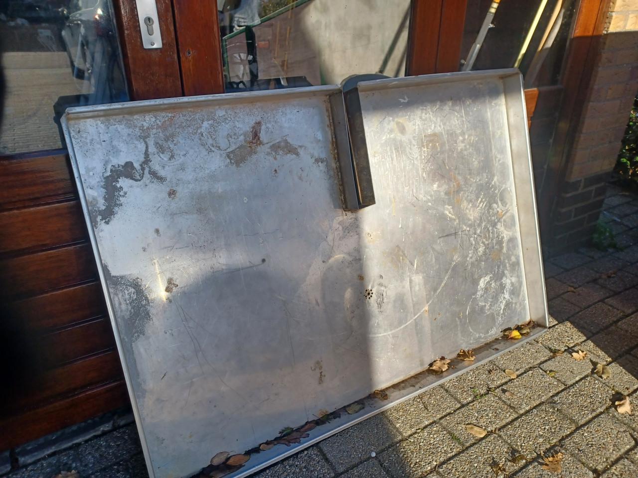 Metalen lekbak groot