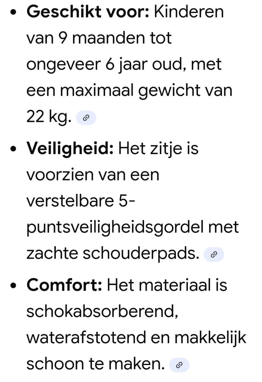 Yepp achterzitje zwart t/m 22kg