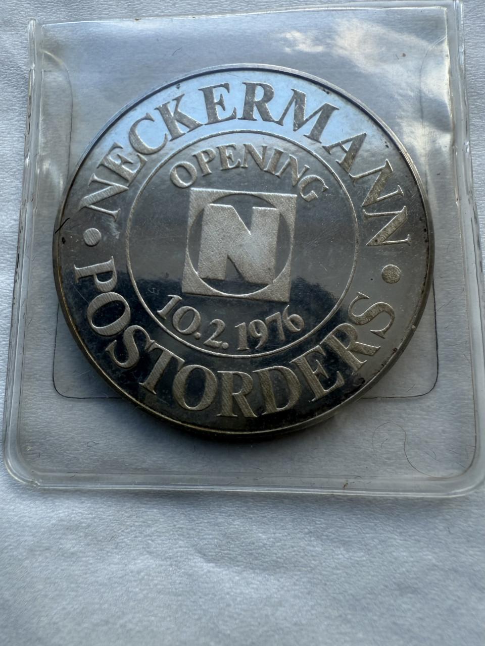 Zilveren herdenkingsmunt opening Neckermann Hulst