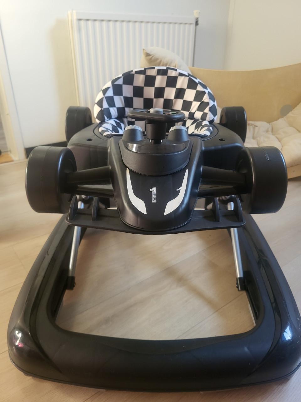 Loopauto / babywalker raceauto – zwart