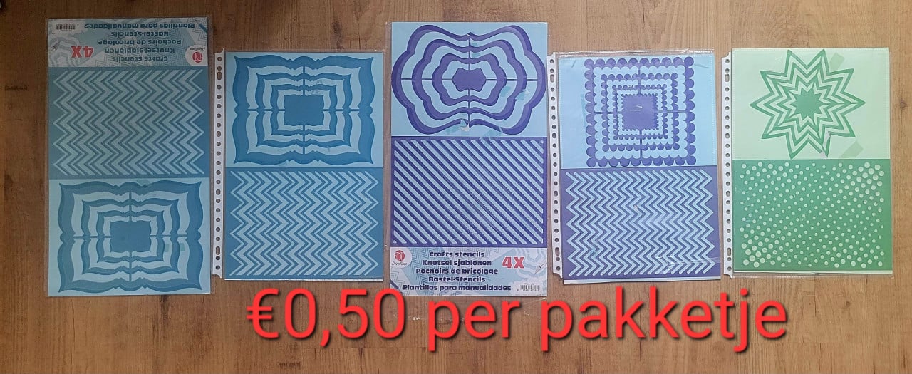 Sjabloon, stempels, Stencils   Vanaf € 0,50
