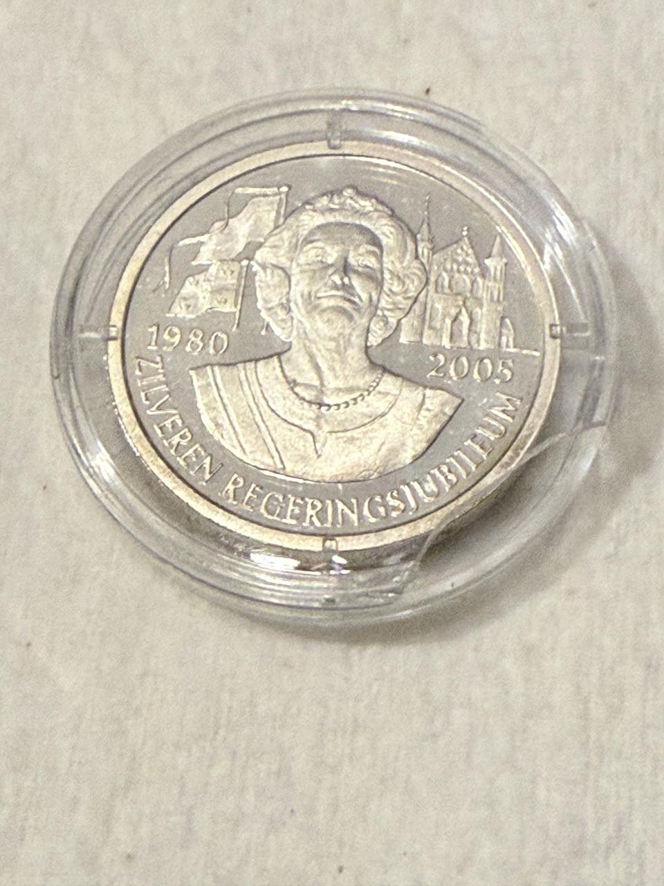 Zilveren Herdenkingsmunt 25 Jaar Koningin Beatrix