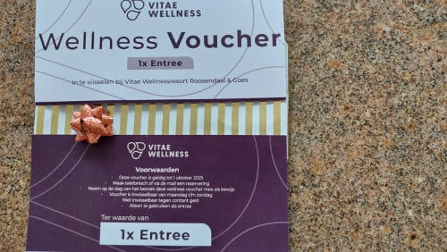 2 entree kaarten wellness Goes of Rozendaal 30,00 euro pp .Normaal 39,50