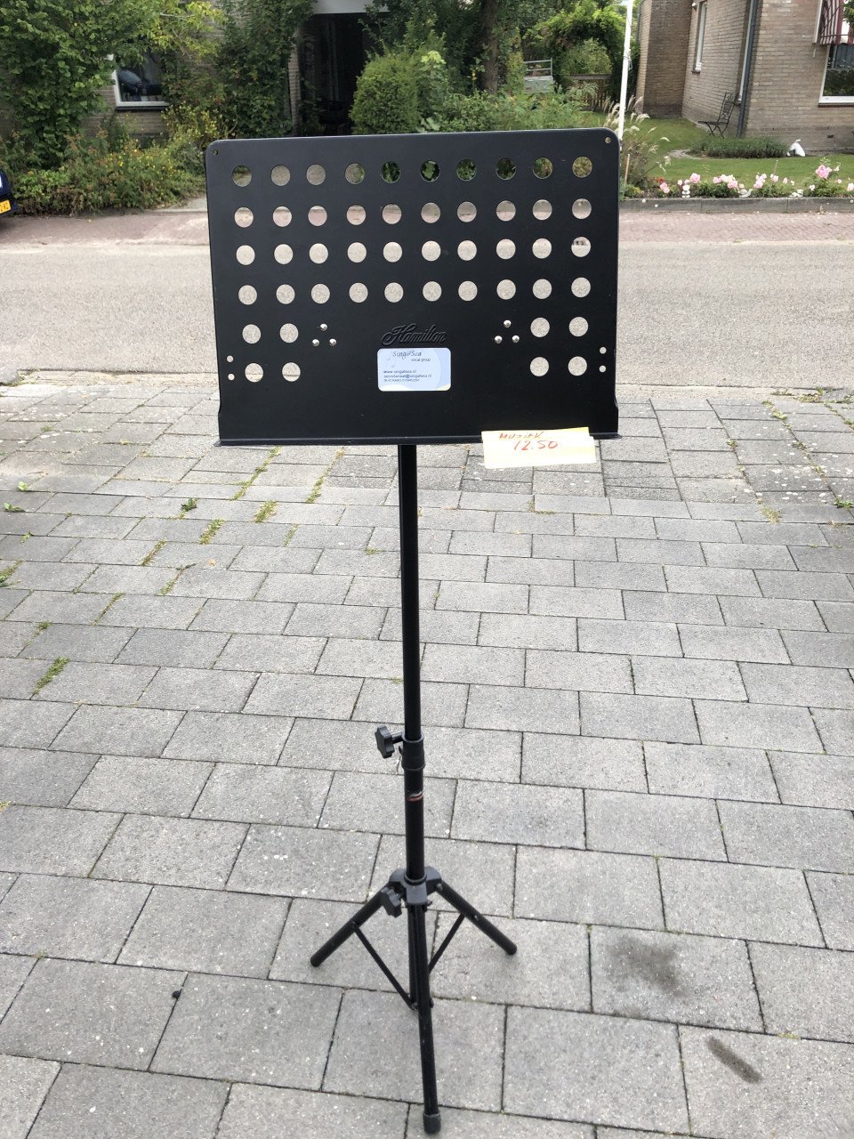 Muziekstandaard zwart