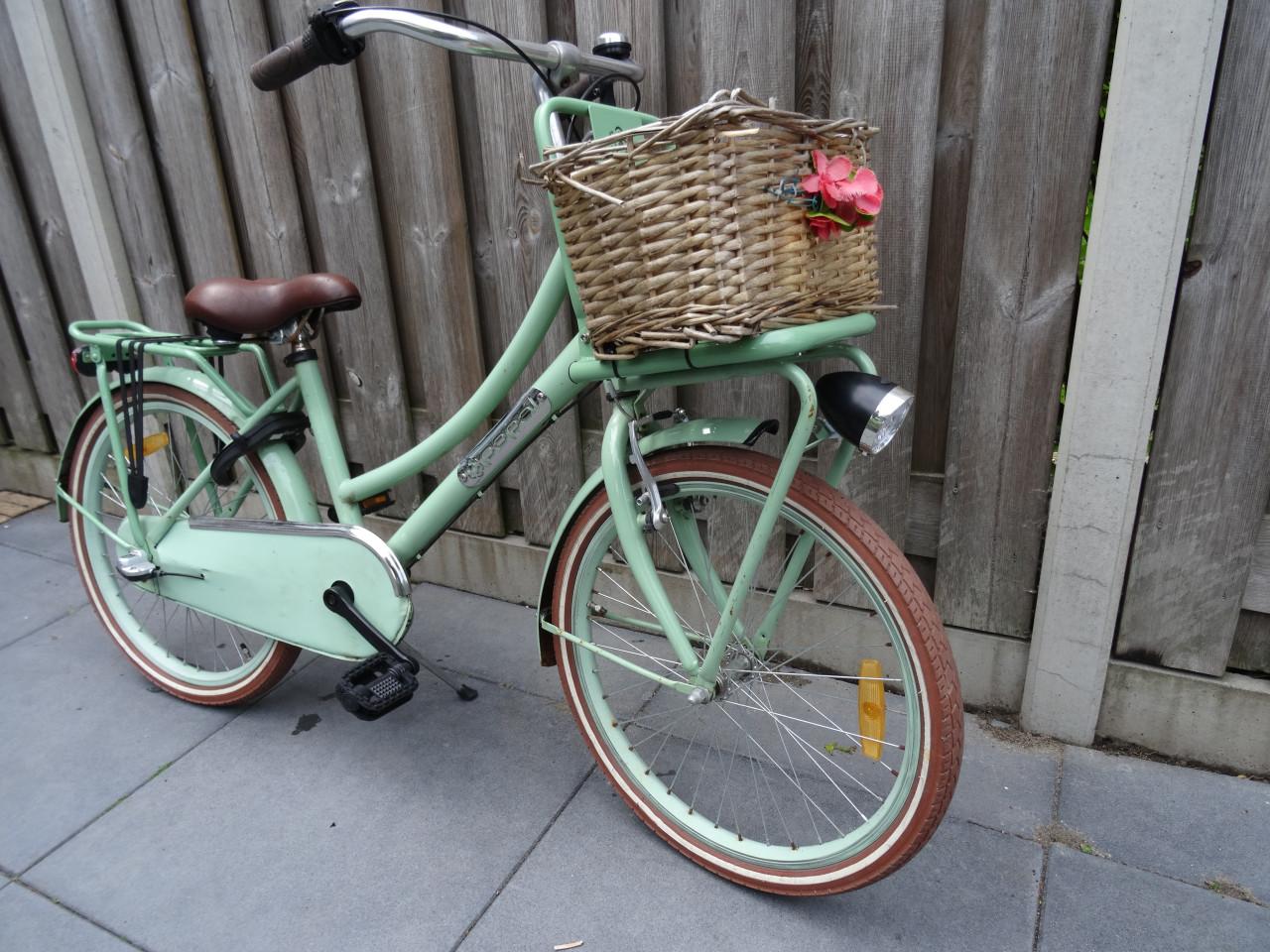 🚲 Popal meisjesfiets 22 inch – mintgroen – 3 versnellingen