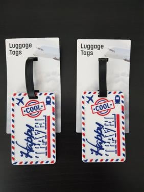 2 bagage labels