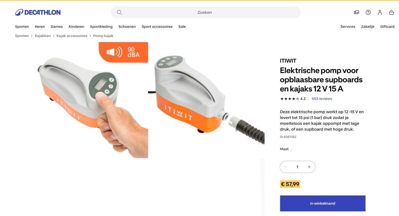 Opblaasbare Kano / Kajak 2+1 Persoons