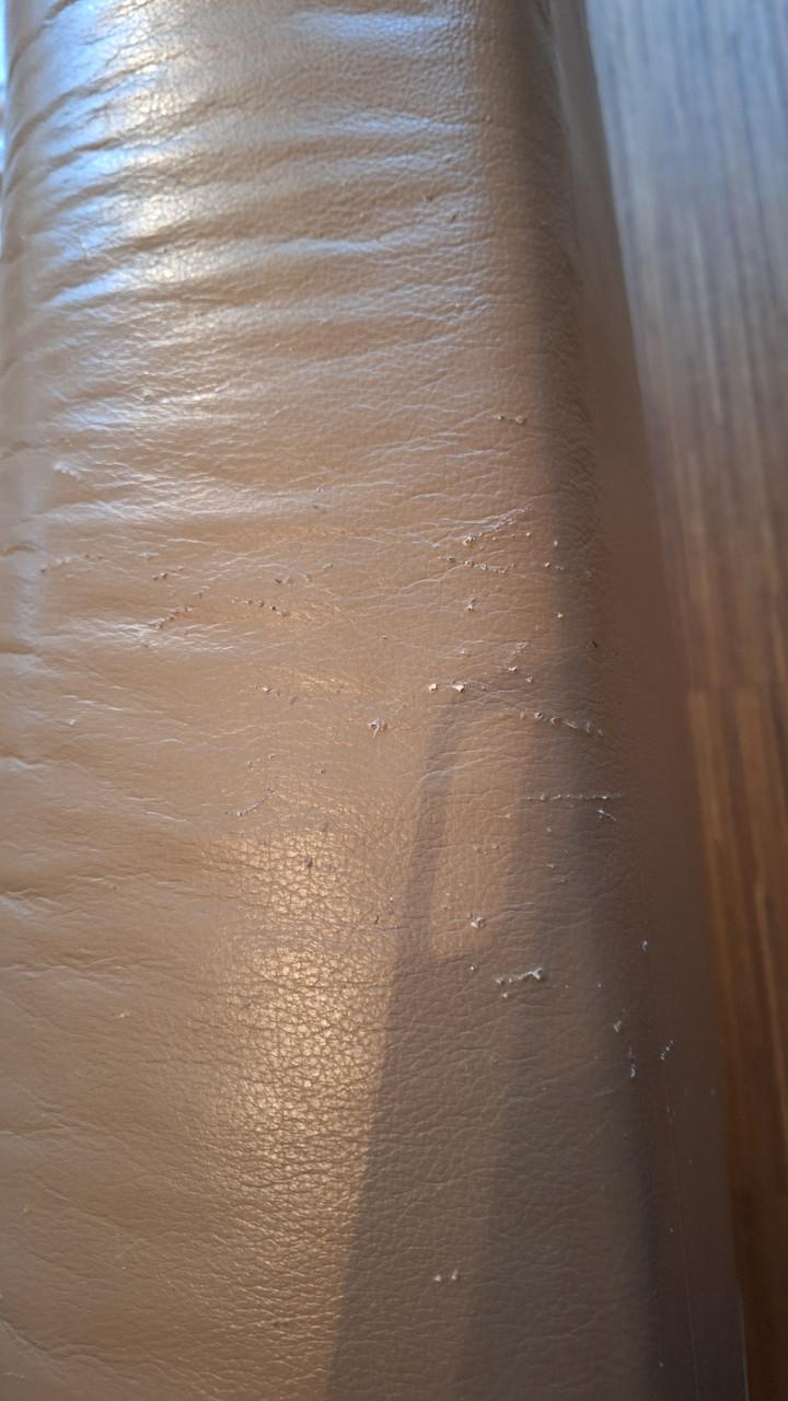 Montel 3-zit lederen bank met voetenbank