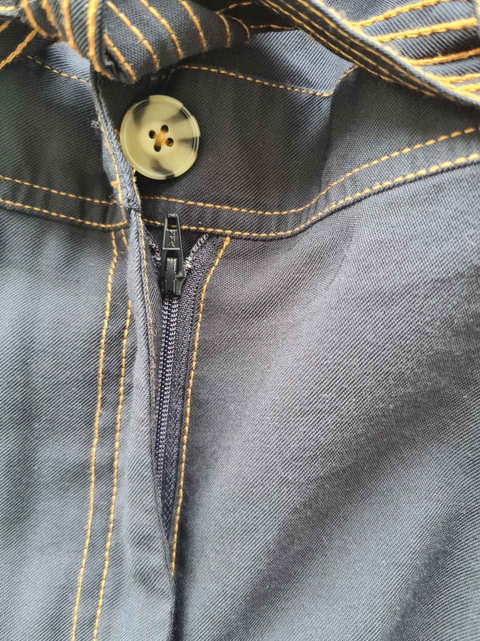 Donker blauwe jumpsuit / overall van Garcia  Maat M