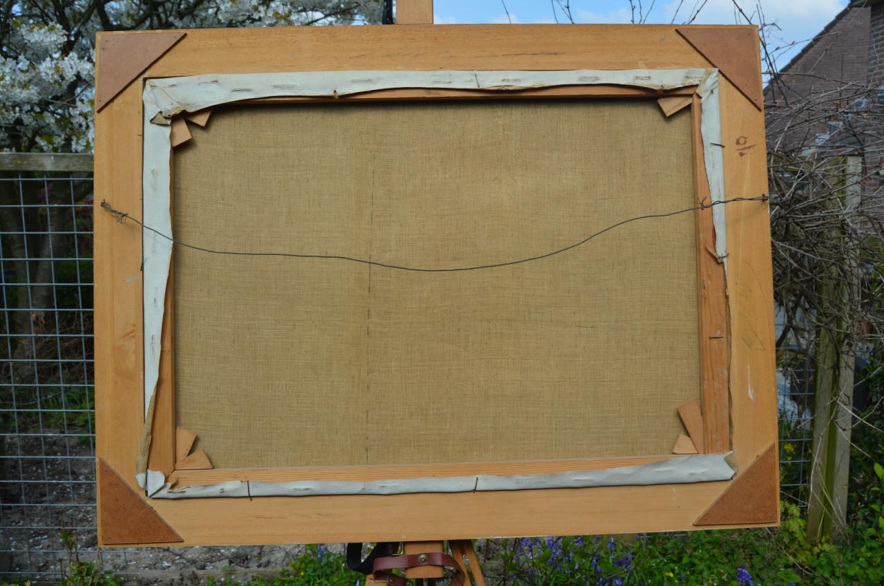 Flink schilderij Pierre Jacobs zicht op een vennetje gesigneerd