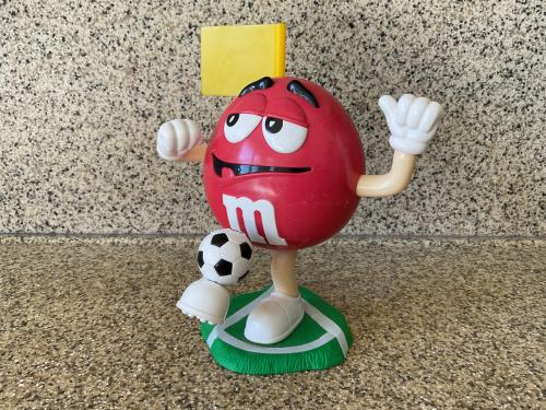 M&M snoepdispencer.      Klein.