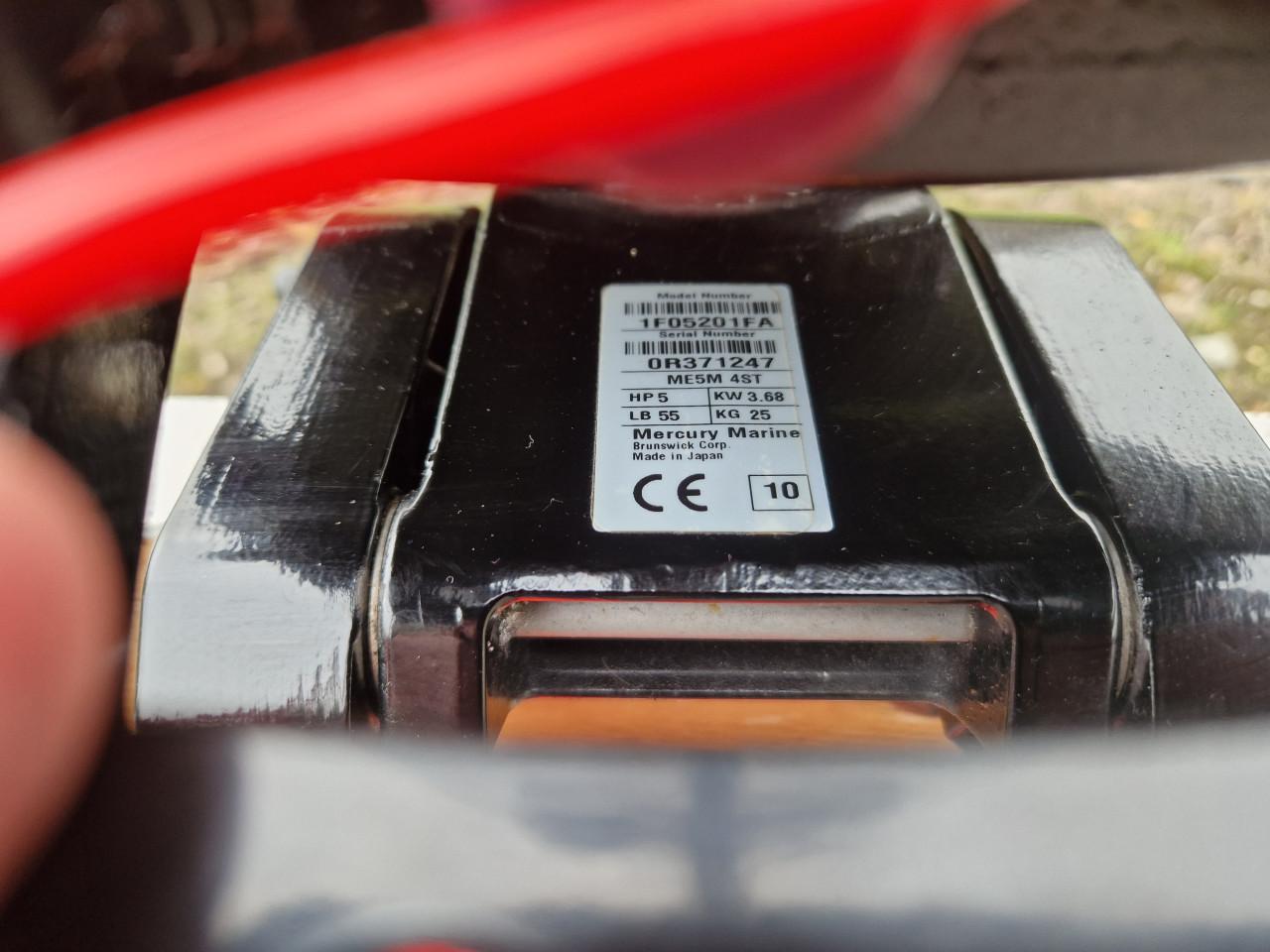Mercury 5 pk 4-takt kortstaart bouwjaar 2010