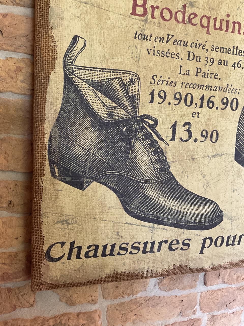 Antieke schoenenreclame