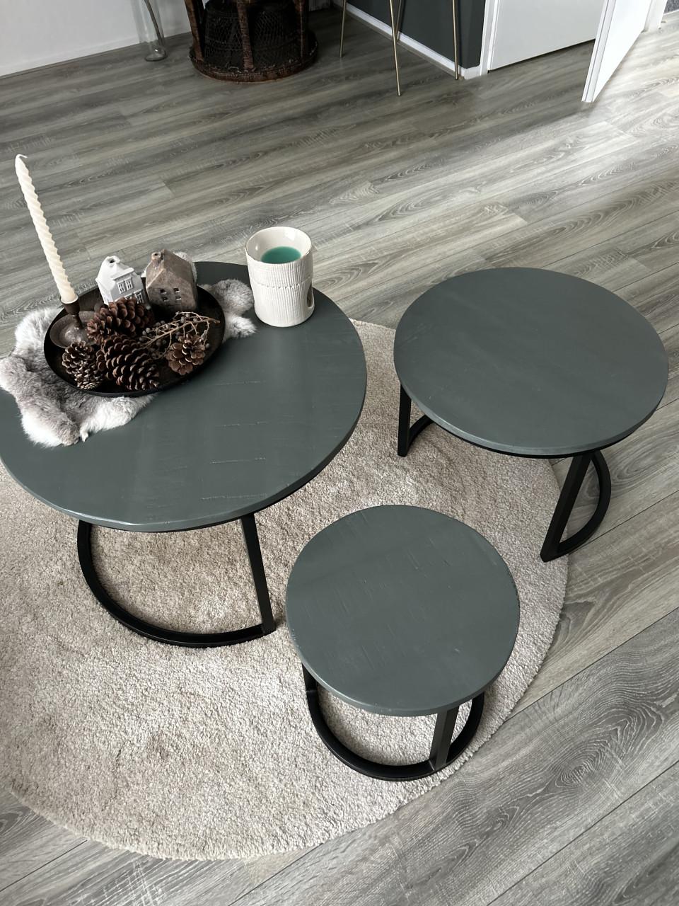 Set van 3 bijzettafeltjes