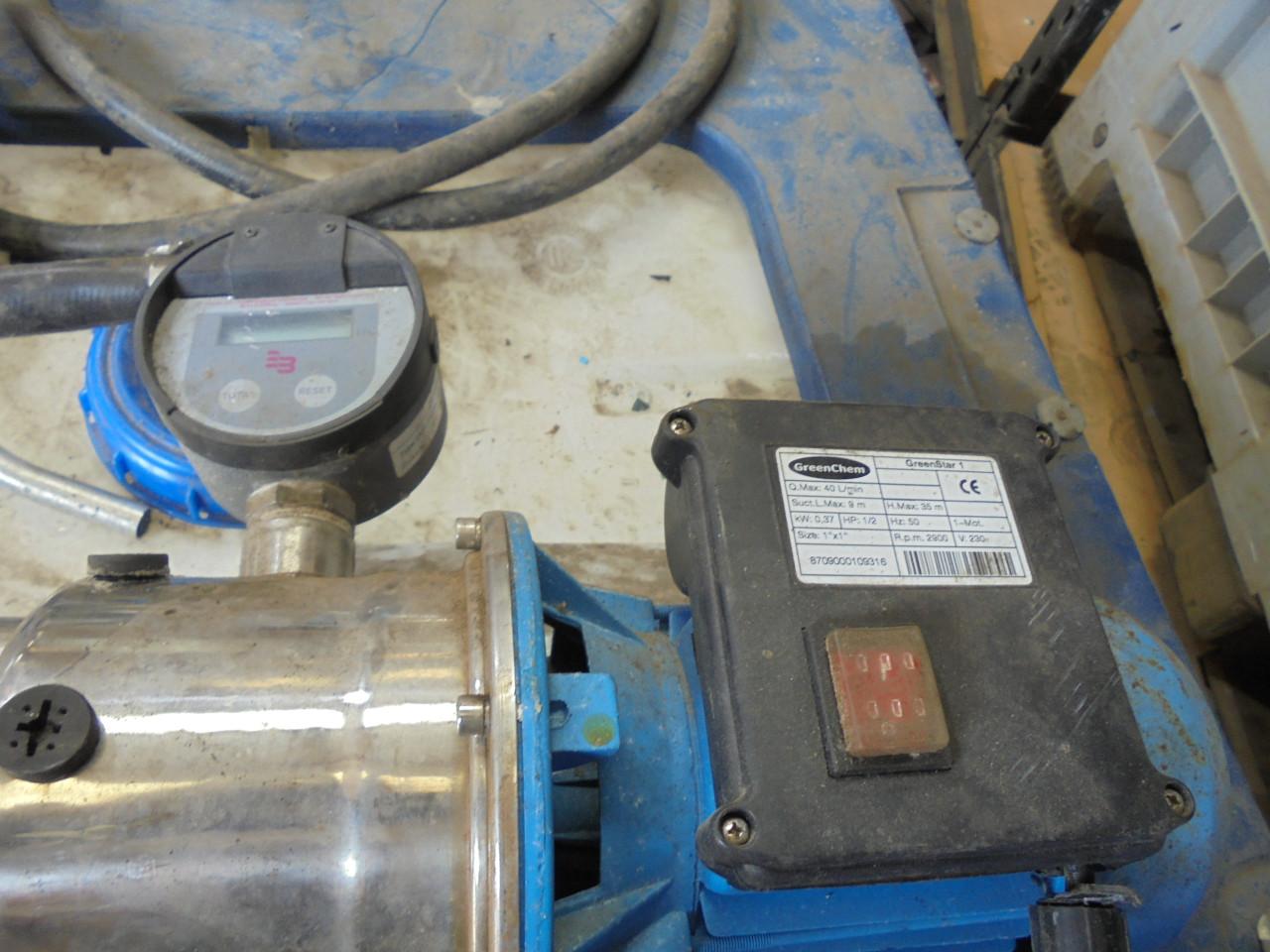 Lege (  AD Bleu ) opslag tank met elektrische  pomp compleet