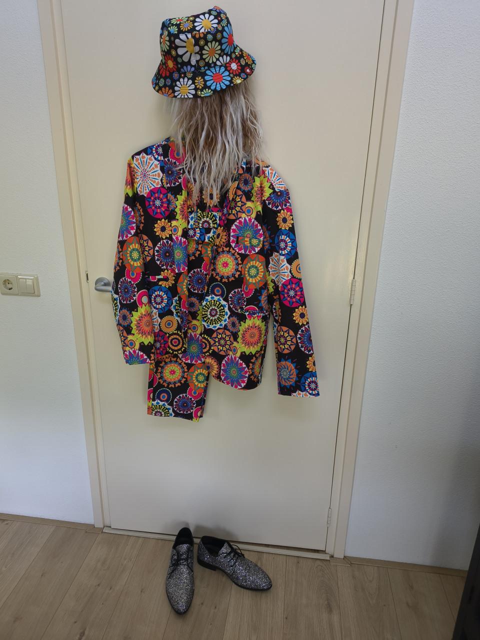 Compleet Flower Power kostuum