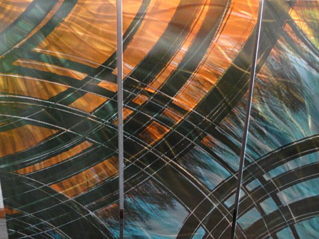 " Metal Energy " prachtig 5 luik Metal Art van 5 panelen