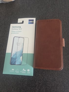 Samsung S23 leren telefoon hoesje.